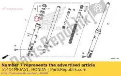 Here you can order the bush, guide from Honda, with part number 51414MFJA51: