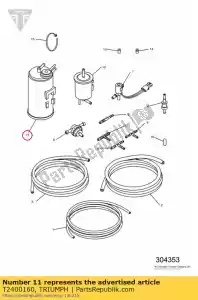 triumph T2400160 cartouche de carbone - La partie au fond