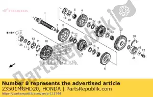 honda 23501MGHD20 gear, countershaft fifth (29t) - Bottom side
