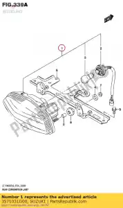 Suzuki 3571031G00 lampe assy, ??arrière - La partie au fond