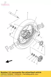 Aqui você pode pedir o invólucro, frente do sensor em Yamaha , com o número da peça 23P2517A0000: