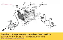 Aqui você pode pedir o mangueira b, água em Honda , com o número da peça 19502KRJ790: