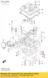 Qui puoi ordinare guarnizione testa cilindro da Suzuki , con numero parte 1117817E00: