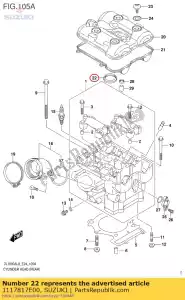 suzuki 1117817E00 pakking cilinderkop - Onderkant