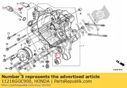 Aqui você pode pedir o bucha, borracha do gancho do motor em Honda , com o número da peça 11216GGC900: