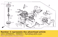 16013HM8A41, Honda, conjunto flutuador honda nes  arobase trx250ex sporttrax sportrax nes150 150 250 , Novo