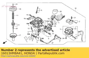 Honda 16013HM8A41 vlotter set - Onderkant