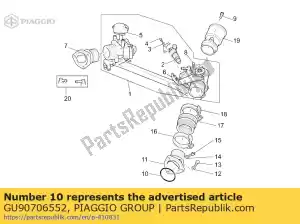 Piaggio Group GU90706552 pakking ring - Onderkant