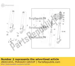 Here you can order the lh sleeve and rod from Piaggio Group, with part number 2B001655: