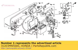 Honda 31203MN5000 stay,cord clamp - Bottom side