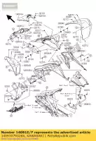 140910793266, Kawasaki, couverture, côté, rh, b.blanc ksf450b8 kawasaki kfx 450 2008, Nouveau