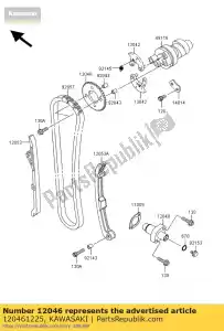 kawasaki 120461225 pignon kvf360-b1 - La partie au fond