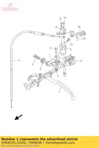 yamaha 5HD829110000 holder, lever 1 - Bottom side