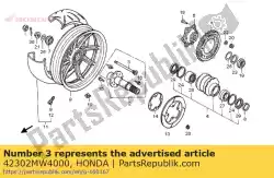 Here you can order the bolt, rr. Axle from Honda, with part number 42302MW4000: