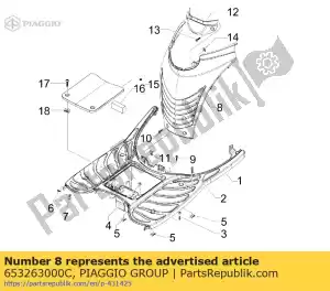 Piaggio Group 653263000C sillín - Lado inferior