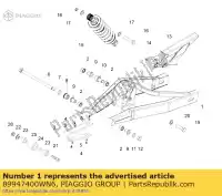 89947400WN6, Piaggio Group, rami? wahad?owe. czarny derbi gpr 50 2013, Nowy