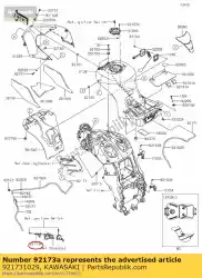 Here you can order the clamp from Kawasaki, with part number 921731029: