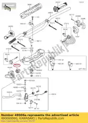 Aquí puede pedir arranque, cable de embrague klx450a8f de Kawasaki , con el número de pieza 490060060: