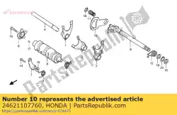 plaat, versnellingspook van Honda, met onderdeel nummer 24621107760, bestel je hier online: