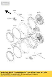 Qui puoi ordinare pneumatico, fr, 80 / 100-21 51m da Kawasaki , con numero parte 410021897: