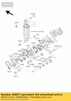 390071241, Kawasaki, Arm-susp, uni trak kawasaki zx7r ninja p zx7rr n zx 7rr 750 , Nuovo