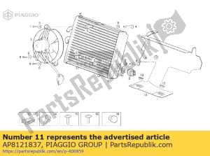 aprilia AP8121837 arruela de aluminio - Lado inferior