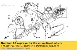 Ici, vous pouvez commander le composition de réservoir, * r319m * auprès de Honda , avec le numéro de pièce 17530KPCD50ZD: