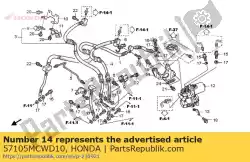 Aqui você pode pedir o fica, fr. Modulador de abs em Honda , com o número da peça 57105MCWD10: