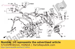 Honda 57105MCWD10 fica, fr. modulador de abs - Lado inferior