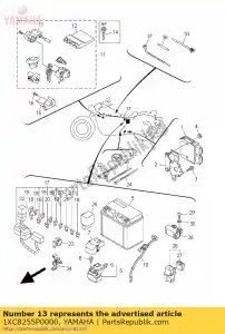 yamaha 1XC8255P0000 inmovilizador. unidad comp. - Lado inferior