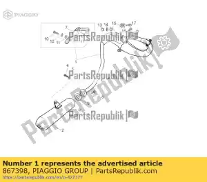 Piaggio Group 867398 silenziatore - Il fondo