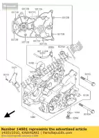 14001S010, Kawasaki, juego de cárter ksf50-a2 kawasaki kfx 50 2003 2004 2005 2006, Nuevo