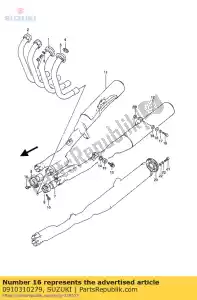 Suzuki 0910310279 parafuso - Lado inferior