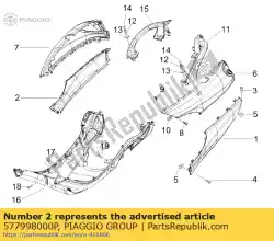 Aqui você pode pedir o painel lateral inferior em Piaggio Group , com o número da peça 577998000P: