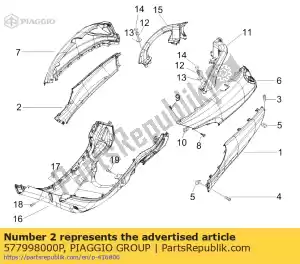 Piaggio Group 577998000P panel lateral inferior - Lado inferior