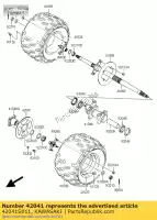 42041S011, Kawasaki, roda dentada kawasaki kfx400 400 , Novo