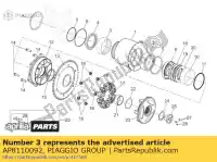 AP8110092, Piaggio Group, cuscinetto ad aghi aprilia  rst 1000 2001 2002 2003, Nuovo