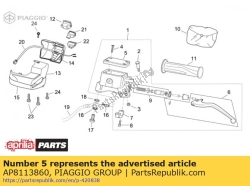 Aprilia AP8113860, Tapa de la bomba, OEM: Aprilia AP8113860