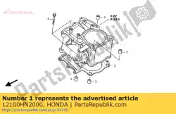 Aqui você pode pedir o cilindro comp. Em Honda , com o número da peça 12100HN2000: