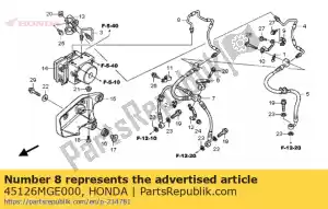 honda 45126MGE000 tubo comp. b, fr. freio - Lado inferior