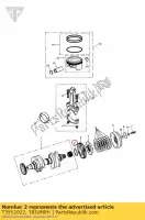 T3552022, Triumph, ring stuwkracht 54 x 75 x 1.75 triumph thunderbird thunderbird commander thunderbird lt thunderbird storm 1600 1700 2010 2011 2012 2013 2014 2015, Nieuw