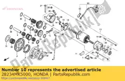 Here you can order the gear b,idle from Honda, with part number 28234MK5000: