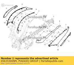 Aquí puede pedir parte posterior del cuerpo lado izquierdo de Piaggio Group , con el número de pieza 65635300NM: