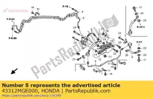 Honda 43312MGE000 rury komp. b, rr. hamulec - Dół