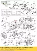 110564293, Kawasaki, beugel, connector, afb. sw en650 kawasaki  vulcan 650 2015 2016 2017 2018 2019 2020 2021, Nieuw