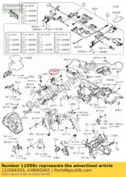 Aqui você pode pedir o suporte, conector, ig. Sw en650 em Kawasaki , com o número da peça 110564293: