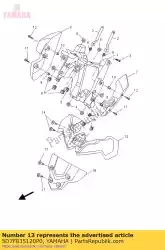 body motorkap mbl2 van Yamaha, met onderdeel nummer 5D7F835120P0, bestel je hier online: