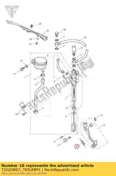 veerremhendel retour van Triumph, met onderdeel nummer T2020897, bestel je hier online: