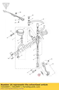 triumph T2020897 veerremhendel retour - Onderkant