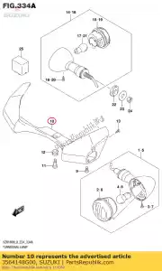 suzuki 3564148G00 stay,front turn - Bottom side